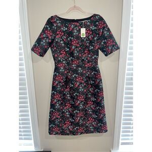 NWT Boden Beatrice Black Multi Floral Print 4L Long